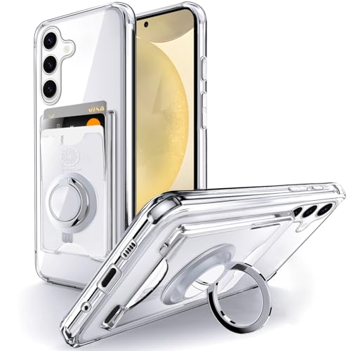 Shields Up for Samsung Galaxy S25 Plus Case, Galaxy S25 Plus Case, Minimalist Wallet Case with Card Holder & Ring Stand, [Drop Protection] Slim Protective Shockproof Cover for Samsung S25 Plus - Clear - color: Clear, size: Galaxy S25 Plus