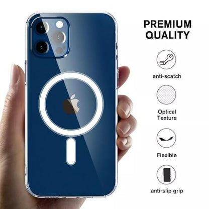 I&H for iPhone 16 Pro Max 6.9 inch Case Crystal Clear Non-Yellowing, Shockproof, Anti-Scratch, Transparent Hard Back Cover with Soft Bumper - size: For iPhone 16 Pro Max