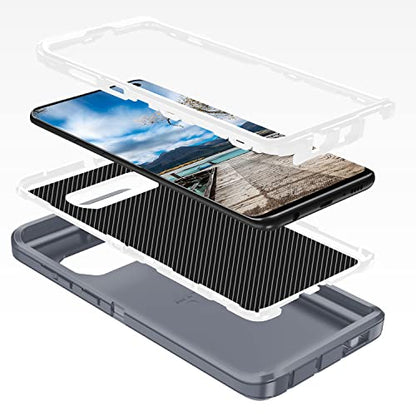 for Galaxy S10 Case,[Without Screen Protector] Heavy Duty Shockproof Dust/Drop Poof 3 Layers Full Bady Protection Rugged Cover Case for Galaxy S10 6.1",Grey - color: Grey/White