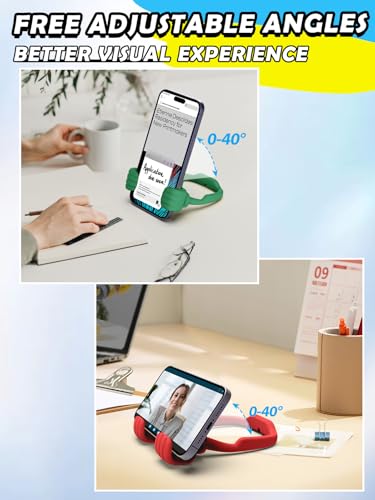 Christmas Stocking Stuffers for Teens Girls Boys Adults Cell Phone Stand - color: Forest Green & Red