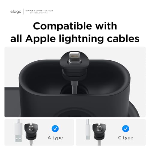 elago MS Charging Station for iPhone, AirPods, Apple Watch - color: Black