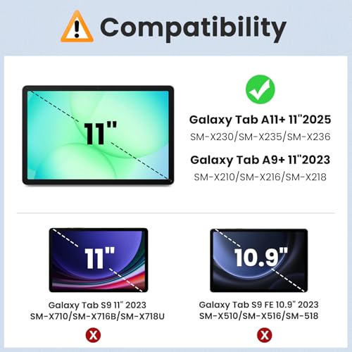 MoKo 3 Pack Screen Protector for 11" Samsung Galaxy Tab A11 Plus/A11+ 2025