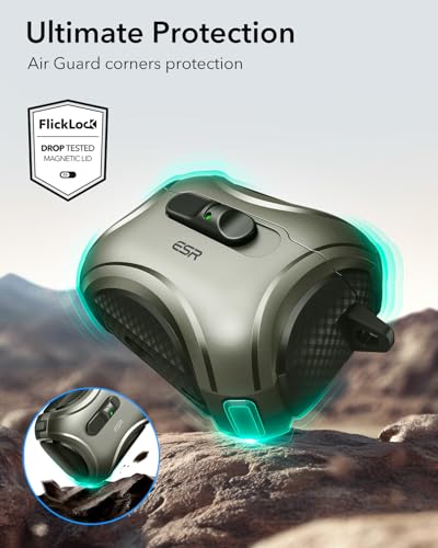 ESR for AirPods Pro 3 Case (2025), Compatible with MagSafe, Green - color: Army Green, size: AirPods Pro 3 Case