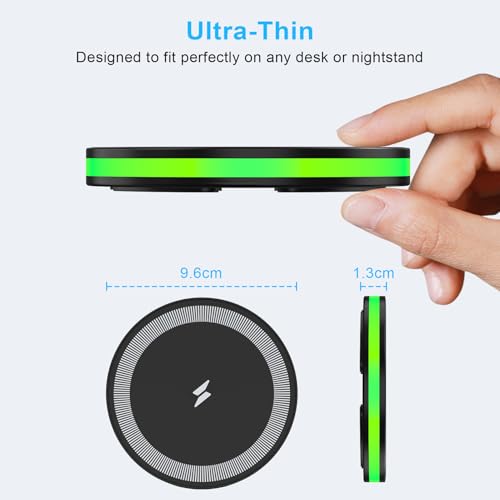 Wireless Charger Samsung Fast Wireless Charging Pads Cell Phone Wireless Chargers Cargador inalámbrico para 2 Pack for Android Samsung Galaxy S26 S25 Ultra S24 S23 S22, iPhone 17 Pro Max Air 17 16 15