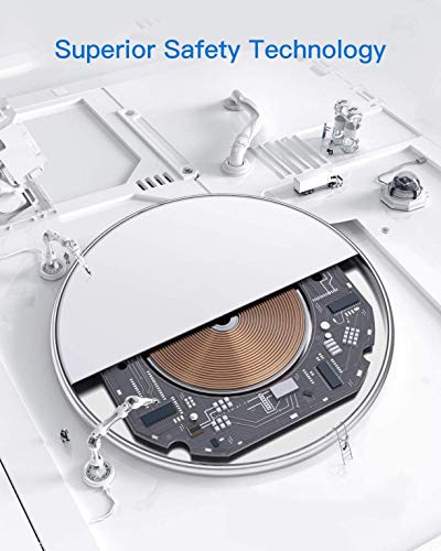 15W Wireless Charger Fast Charging Pad Slim for Galaxy Note 20, Ultra - Quick Charge White Compatible with Samsung Galaxy Note 20, Note 20 Ultra