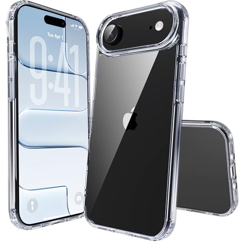 for iPhone 17 air Case Transparent Phone Cover, [10 FT Military Grade Drop Protection] Slim Durable Shockproof Protective Bumper (Transparent, iPhone 17 air) - color: Transparent, size: iPhone 17 Air
