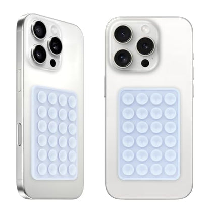 QxbBox 2Pack Silicone Suction Phone Case Mount, Suction Cup with Strong Suction Power, Hands-Free Phone Accessories Holder, Silicon Adhesive Phone Stand Sticky for Cell Phone Lavender - color: Lavender
