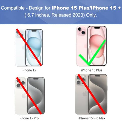 for iPhone 15+ Plus Belt Clip Case Holster, Screen Protector-Black | Camera Lens Protector, Swivel Kickstand Holder, Slim Shell Pouch Full Body Protective, Shockproof Outdoor Cell Phone Cover - size: iPhone 15 Plus