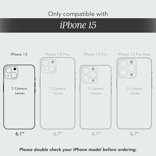 COCOMII Rectangle for iPhone 15 Case, Natural Real Mother of Pearl | Compatible with MagSafe Wireless Charging, Shockproof 10ft Drop Protection, Camera & Screen Protection, Premium Glossy Finish - color: Natural Real Mother of Pearl, size: iPhone 15 (6.1"