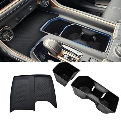 Cup Holder Insert & Wireless Charging Mat for Toyota Grand Highlander - size: For Grand Highlander 2024-2026 2pcs