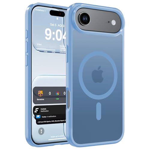 WRJ Magnetic Matte Case for iPhone Air 6.5-Inch, [Compatible with Magsafe] [Military Grade Drop Protection] Slim Translucent Anti-Fingerprints Shockproof Protective Phone Case-Light Blue - color: Light Blue, size: For Iphone Air 6.5 Inch