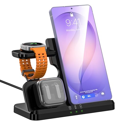 15W Qi-Certified 3-in-1 Wireless Charger for Samsung