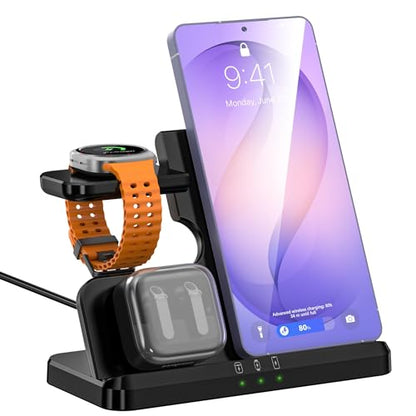 15W Qi-Certified 3-in-1 Wireless Charger for Samsung