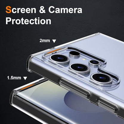 Silicone Clear for Samasung Galaxy S25 Ultra Case,Comfort Grip | Soft Slim-Fit TPU Galaxy S25 Ultra Phone Cover,Non-Slip,Shockproof Protection,Scrath-Resistant - size: galaxy s25 ultra case