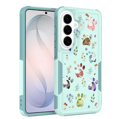 for Samsung Galaxy S26 5G Case: Cute Flowers Floral Design for Girls Women Slim Soft TPU Bumper Shockproof Silicone Cell Phone Cover (Dog Paw) - color: Dog Paw