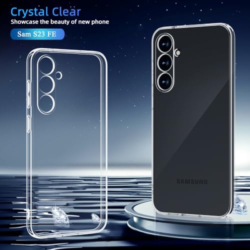 X-level Samsung Galaxy S23 FE Case Clear Slim Fit Ultra-Thin Super Soft TPU S23 FE Phone Cover Light Protective Anti-Slip Grip Scratch Resistant Phone Cases for Samsung S23 FE/ S23 FE 5G -Clear - color: Clear