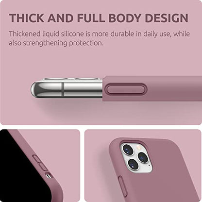 SURPHY Compatible with iPhone 11 Pro Max Case 6.5 inches, Thickened Liquid Silicone Phone Case (with Microfiber Lining) for iPhone 11 Pro Max 2019, Lilac Purple - color: Lilac Purple