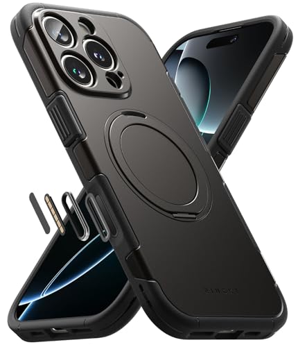 Ringke for iPhone 16 Pro Max Case [Alles Gunmetal] | Compatible with MagSafe, 360° Rotating Kickstand, Camera Control Capture Button Protection, Powerful Magnet - color: Gunmetal, size: iPhone 16 Pro Max