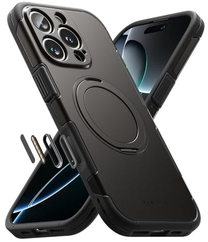 Ringke for iPhone 16 Pro Max Case [Alles Gunmetal] | Compatible with MagSafe, 360° Rotating Kickstand, Camera Control Capture Button Protection, Powerful Magnet - color: Gunmetal, size: iPhone 16 Pro Max