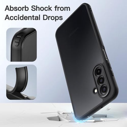 JETech Matte Case for Samsung Galaxy A17, Black | Military-Grade Protection, Frosted Matte Back, Anti-Fingerprint Finish, Shockproof Design - color: Black