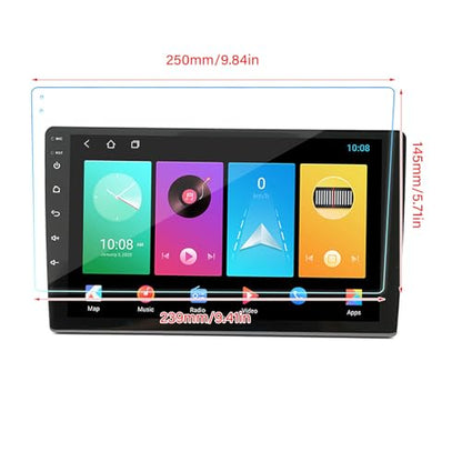 Tbest Navigation Screen Protector Anti Glare Anti Fingerprint Central Control Tempered Film for Car (10 Inch) - size: 10 Inch