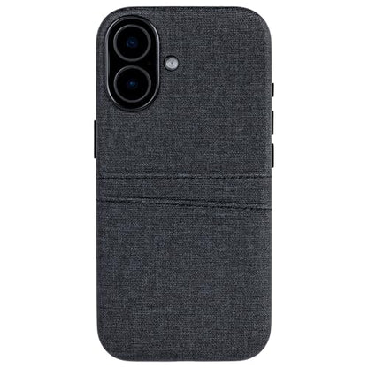 Dockem Card Case for iPhone 17 with Magnetic Mounting Plate, Camera Control Button, Wallet with 2 Holder Slots: M2 Luxe Canvas-Style Synthetic Leather (Charcoal Black) - color: Charcoal black, size: 17