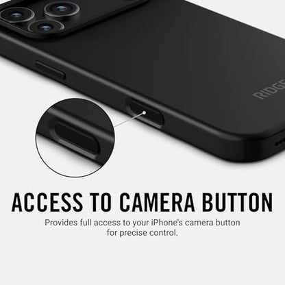 Ridge Case Compatible with iPhone 17 PRO MAX - Compatible with MAGSAFE & Wireless Charging, Aluminum Control Buttons, Dual-Layer Construction, TPU Bumper with Drop Protection (Matte Black) - color: Matte Black, size: iPhone 17 Pro Max