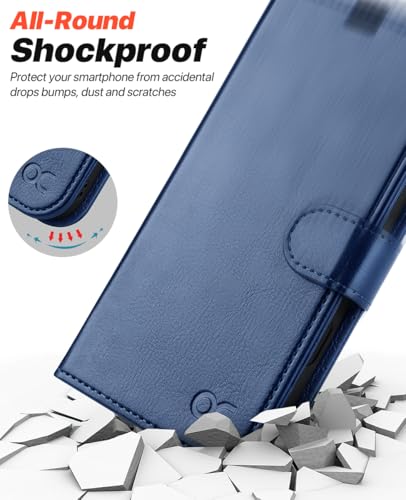 OCASE for iPhone 17 Pro Detachable Wallet Case with Card Holder, 2 in 1 PU Leather Flip Folio with RFID Blocking Stand Wrist Strap Shockproof Phone Cover 6.3 Inch 2025, Blue - color: Blue, size: iPhone 17 Pro
