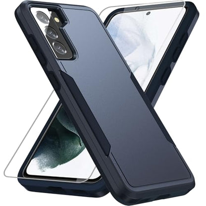 for Samsung Galaxy S21 Plus Case, with HD Screen Protector [Military Grade Drop Tested] Heavy-Duty Tough Rugged Shockproof Protective Case for Samsung S21 Plus, Blue - color: Blue