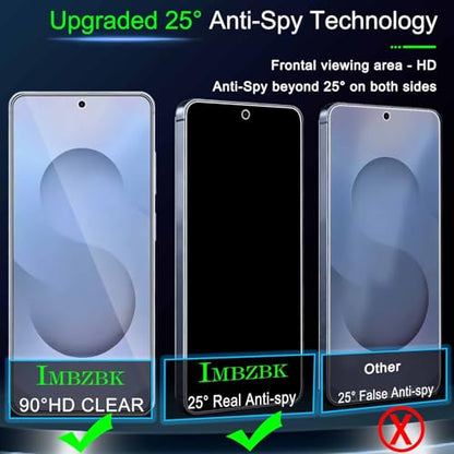 IMBZBK Privacy Screen Protector for Samsung Galaxy S26 Plus, 3+3 Pack - color: S26 Plus-Black