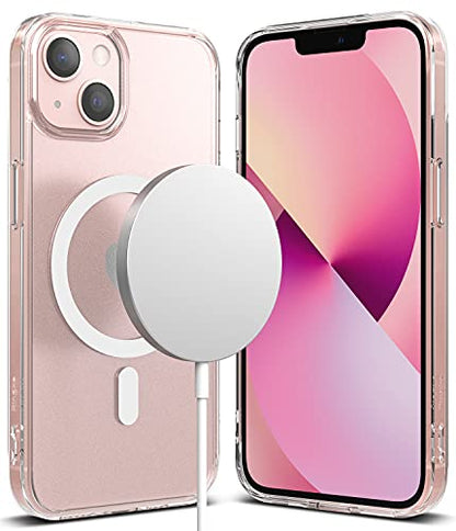 Ringke for iPhone 13 Mini Case [Fusion Magnetic Matte Clear] | Compatible with MagSafe, Oil & Dirt Resistant, Anti-Fingerprint Technology Prevents Oily Smudges, Feels Velvety Soft - size: iPhone 13 Mini