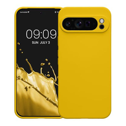kwmobile Case Compatible with Google Pixel 9 Pro XL Case - Protective Slim TPU Cover with Soft Matte Finish - Radiant Yellow - color: Radiant Yellow