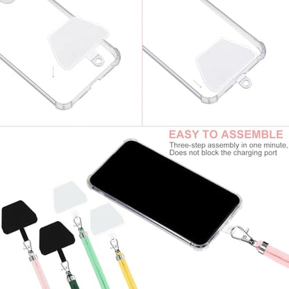 Weewooday 4 Pcs Phone Lanyard Crossbody Phone Strap Universal Cellphone Neck Lanyard with Patch for Women, Anti Theft(Fresh Color Series) - color: Fresh Color Series