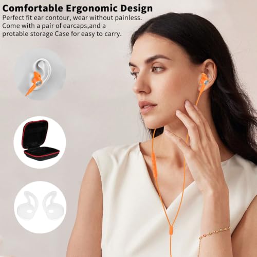 USB C Earbuds Wired Headphone for iPhone 18 Pro Max 17 16 15,Orange - color: Orange