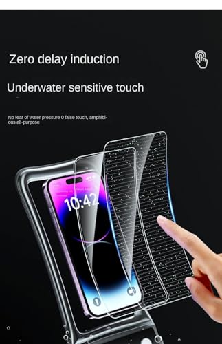 Waterproof Phone Pouch Case, IPX8 Rated, Touch Sensitive with 4-Layer Sealing, Universal Underwater Phone Dry Bag Black - color: black