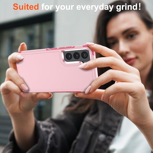 zapica Designed for Samsung Galaxy S22 Case, Light Pink | Military Grade Drop Protection, Dual Layer Structure Design, Heavy Duty Shockproof Non-Slip Phone Cover - color: Light Pink, size: Samsung Galaxy S22 6.1''
