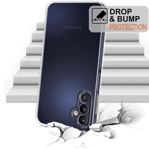 TENOC Phone Case for Samsung Galaxy A15 4G/5G, Clear Case Shockproof Protective Bumper Slim Cover - color: Clear, size: A15
