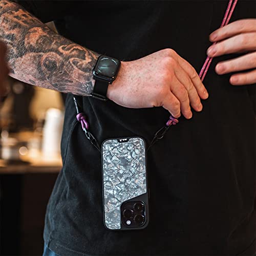 Mous – Phone Lanyard Crossbody with Adjustable Anti Theft Wrist Strap – Black/Purple/Sage Green - color: Purple