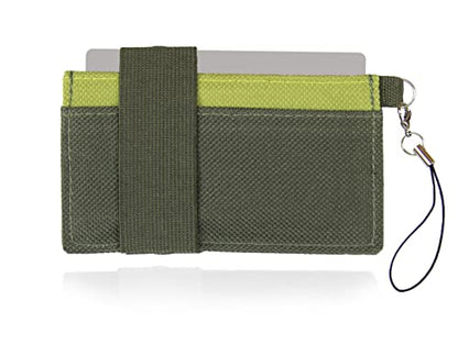 Thin Minimalist Front Pocket Wallet - Credit Card Holder - Small Travel Wallets - Compact Wallets For Men and Women - Carry Cards, Cash, Phone, Keys- Secure Canvas Wallet (Scipio) - color: Scipio