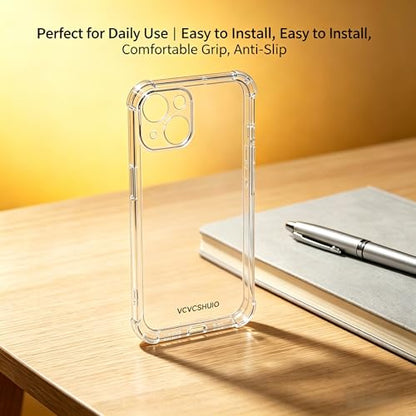 VCVCSHUIO Clear TPU Soft Case for iPhone 13, Crystal Clear, High Transparency, 6.1 Inch