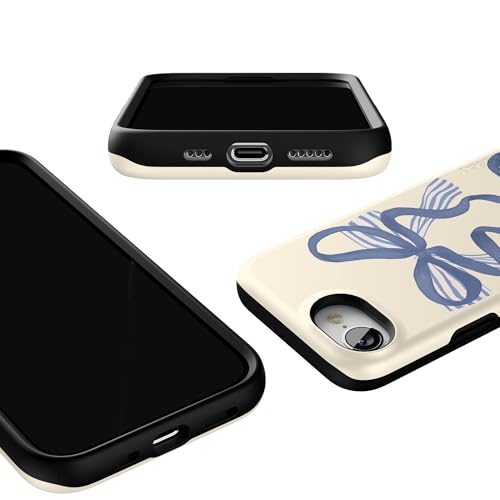 Casely iPhone 16e Case | Heartstrings | Blue Bow | Bold Protective Design | Compatible with MagSafe - color: Heartstrings | Blue Bow