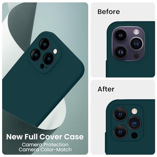 FireNova Designed for iPhone 14 Pro Max Case, 6.7", Teal | Silicone Upgraded [Camera Protection] Phone Case, with Soft Anti-Scratch Microfiber Lining Inside - color: Teal, size: Iphone 14 Pro Max