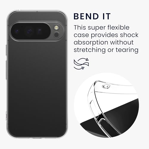 kwmobile Case Compatible with Google Pixel 10 Pro - Clear Case Soft Slim Flexible Protective TPU Phone Cover - Transparent - size: Pixel 10 Pro