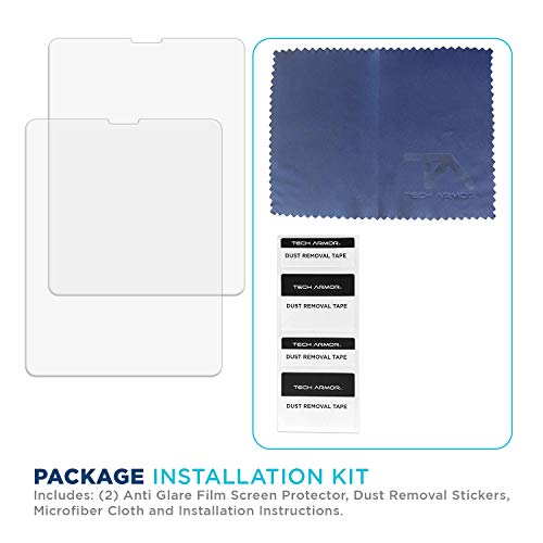 Tech Armor for iPad Pro 11 (2020, 2018), Anti-Glare Screen Protector 2 Pack