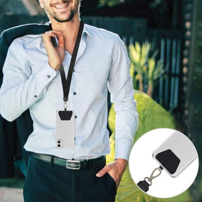 COCASES Phone Tether Tab, Phone Lanyard Strap Tab, 2 Pack Black - color: Black