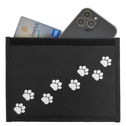 Gecko Travel Tech Faraday Bag Anti-Tracking GPS RFID Car Key Signal Blocker Wallet Shielding Pouch Protective Case for Cell Phone Car Key FOB, Data Privacy, Electronic Device Security (DOG PAWS) - color: DOG PAWS