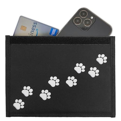 Gecko Travel Tech Faraday Bag Anti-Tracking GPS RFID Car Key Signal Blocker Wallet Shielding Pouch Protective Case for Cell Phone Car Key FOB, Data Privacy, Electronic Device Security (DOG PAWS) - color: DOG PAWS