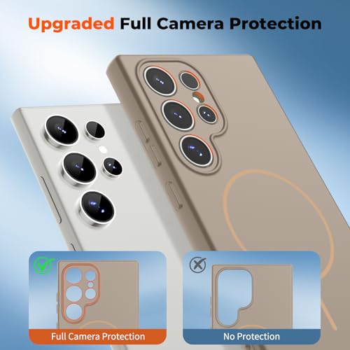 zapica Magnetic for Samsung Galaxy S24 Ultra Case, Desert Gold - color: Desert Gold, size: Samsung Galaxy S24 Ultra 6.8''