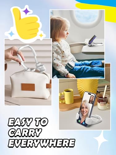Stocking Stuffers for Men Women Teens Kids Funny Lazy Phone Stand Gadgets - color: White