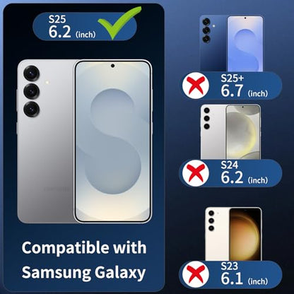 3 Pack Camera Lens Protector for Samsung Galaxy S25, Tempered Glass Camera Protector Lens Cover, Ultra HD, 9H Hardness, Anti-Scratch, Case Friendly, Easy to Install [No Affect on Night Shots] - size: for Samsung Galaxy S25